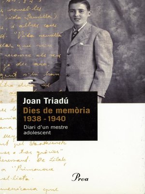 cover image of Dies de memòria (1938-1940)